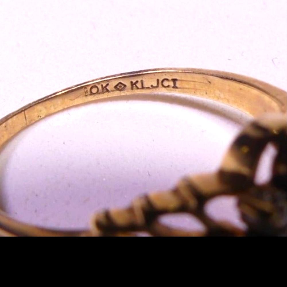 Vintage 10k Ruby Diamond Ring - image 2